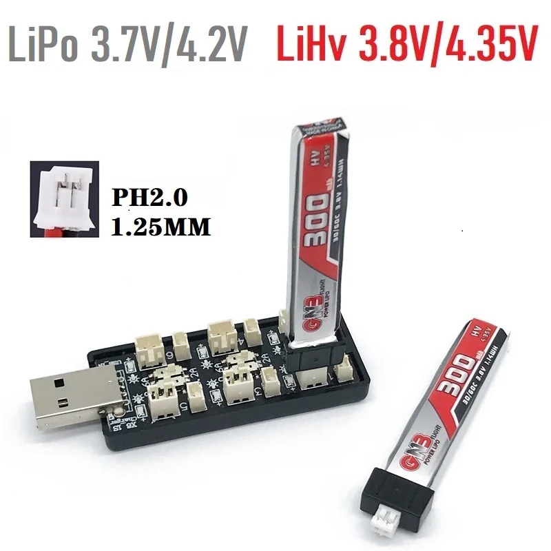 Drone Battery Balance Charger - 6CH USB 1S LiPo/LiHv 3,7 В/4,2