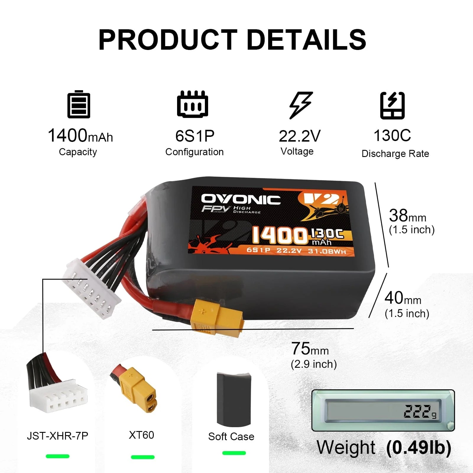 Аккумулятор Ovonic 6S LiPo 22. – обзор и цена Drone Battery Bag